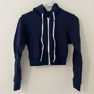 Nun Bangkok crop blue hoodie